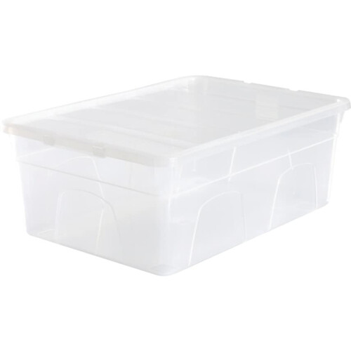 36cm Storage Box Spacemaster Clear Plastic Stackable