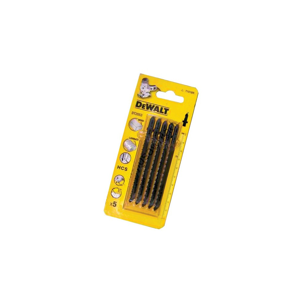 DeWalt DT2053-QZ Jigsaw Blades for Wood T Shank HCS T101BR Pack of 5