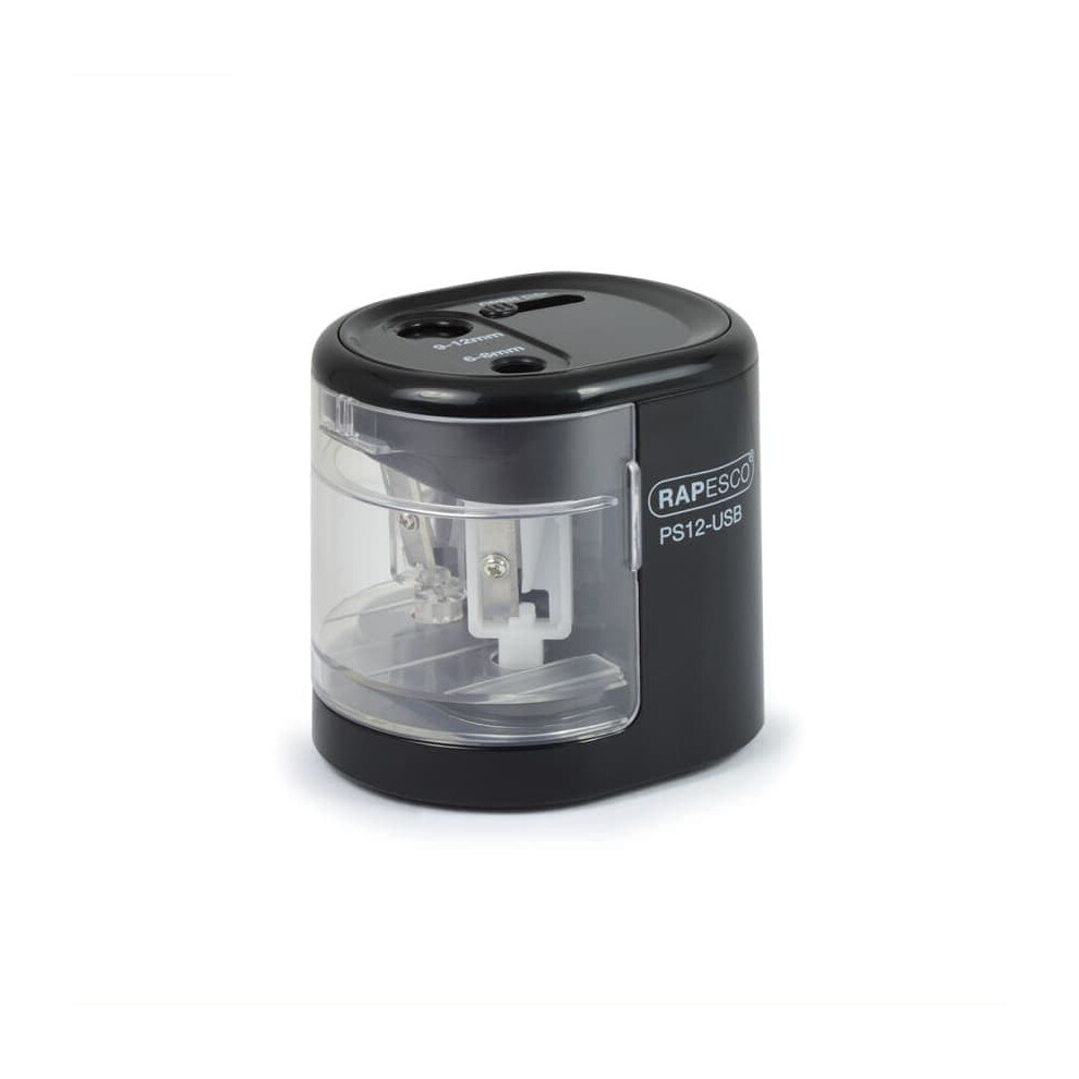 Rapesco PS12-USB Electric pencil sharpener Black,Transparent-image-OPC-PS59SJ-NEW