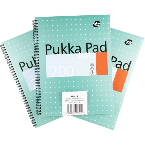 Pukka Pad A4 Metallic Jotta Notepad - pack of 3