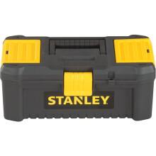 Stanley STST1-75514"Essential" 12.5" Toolbox with Plastic Latches, Black/Yellow