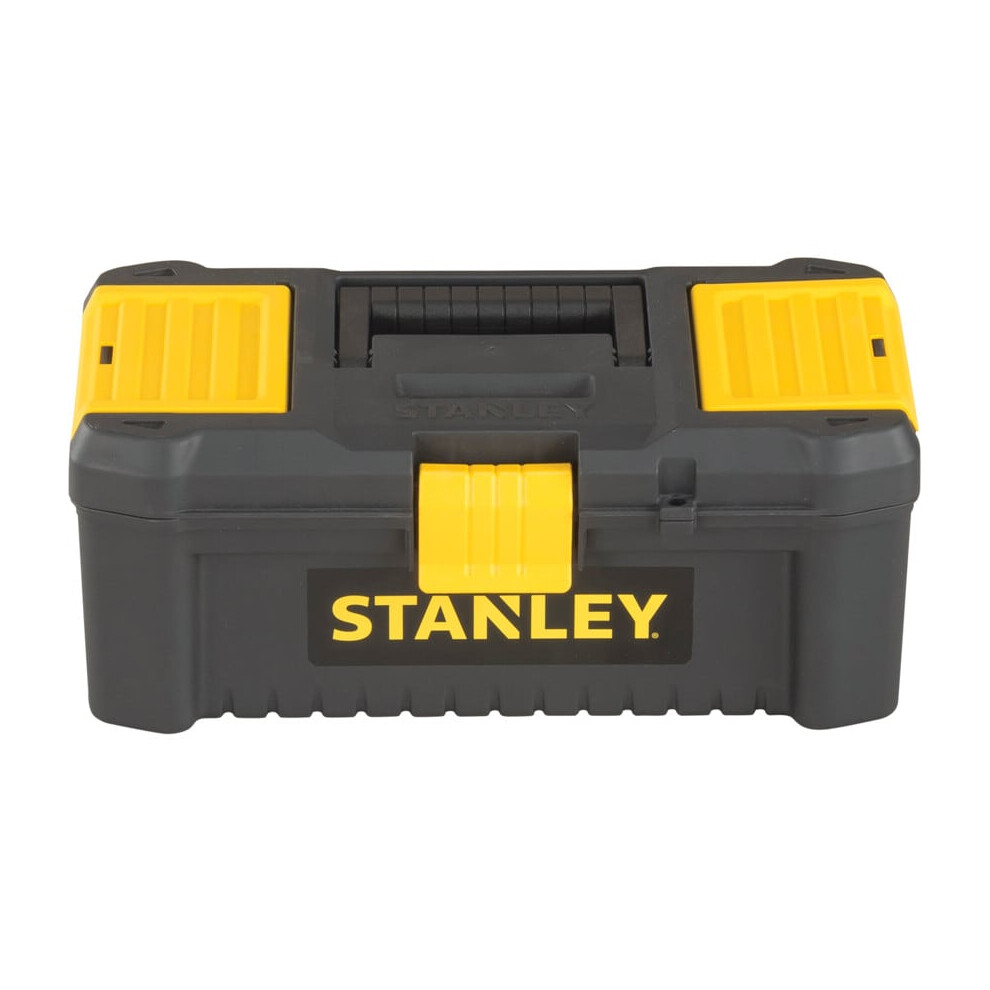 Stanley STST1-75514"Essential" 12.5" Toolbox with Plastic Latches, Black/Yellow