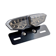 Registration Plate Holder 1Pc Motorcycle Tail Light 12V LED Turn Signal License Plate Light Rear Brake Lamp Motocross