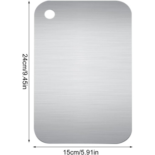 Titanium Cutting Board - Double-Sided, Food-Grade Titanium Chopping Board for Kitchen, Extra Small, Multifunctional 2