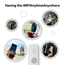 U6 4G WiFi ekstern antenneport 150M USB LTE router med 1 antenne