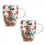 2PCS Fillings Dry Flowers Double Wall Glass Cup With Handle 3