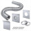 Kit de entrada de ar fresco para fogão a pellets 2x60 polegadas Kit de ar frio externo 1