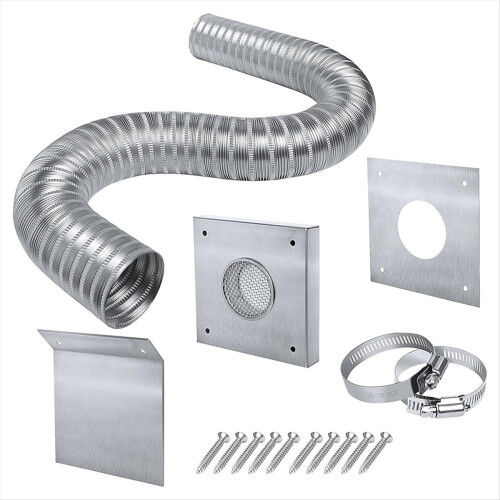 Kit de entrada de ar fresco para fogão a pellets 2x60 polegadas Kit de ar frio externo