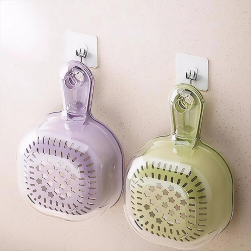 Double-layer drainage basket with handle 2