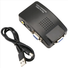 Adaptador AV a VGA Convertidor VGA Convertidor compuesto para PC Caja de conmutación