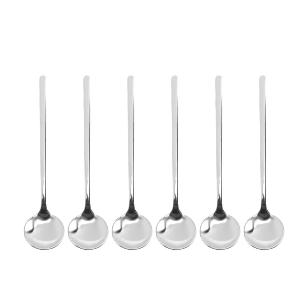 Stainless Steel 6Pcs Espresso Spoons For Sugar Antipasto (Silver) Silver 4851337079094