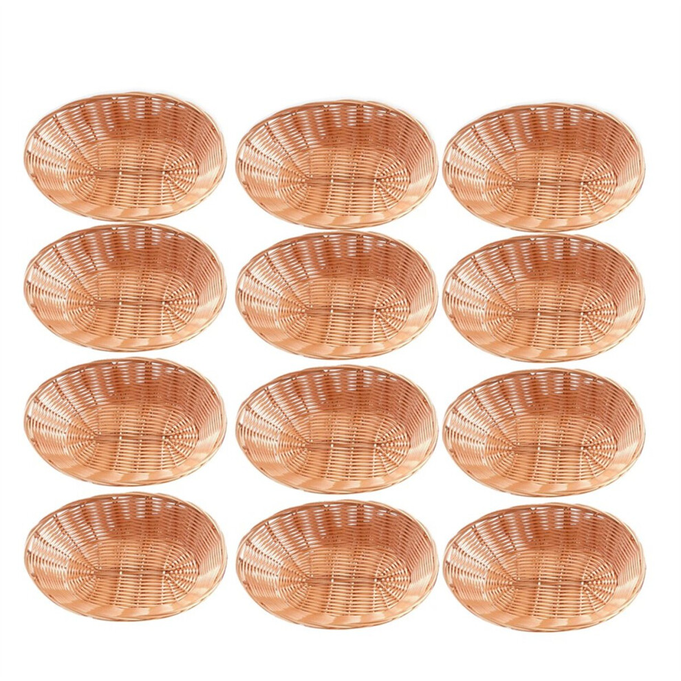 12 Pack Oval Basket, Empty Bread Basket Food Storage Basket Bulk, 4851337082117