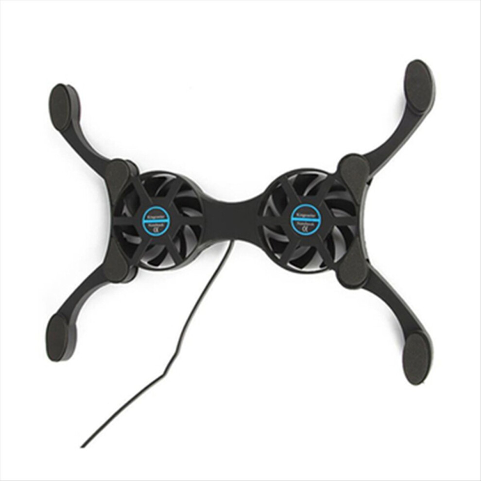 Foldable Cooling Pad Laptop Cooler With Double Fans Usb Powered 4851337081813