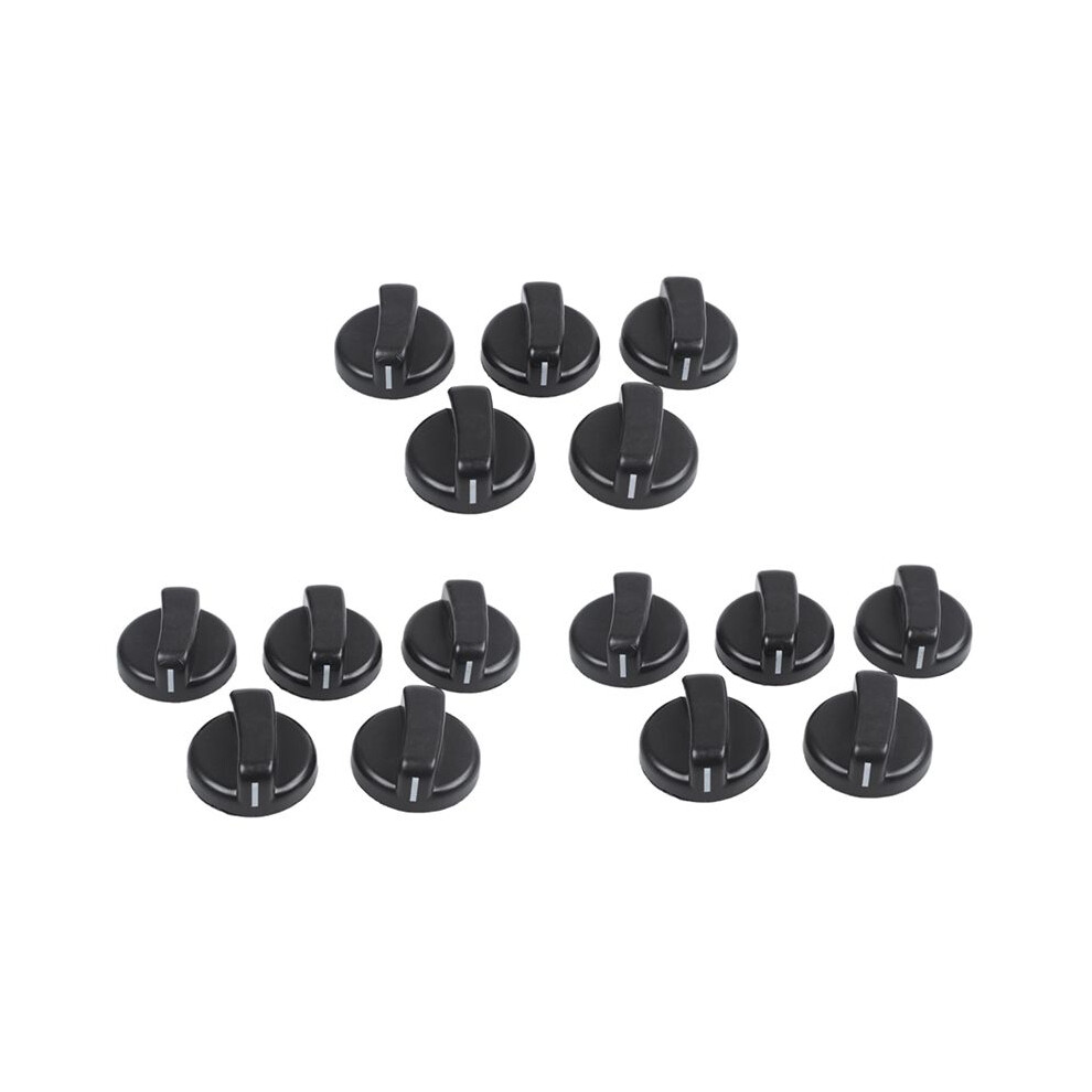 15 Pcs Kitchen Plastic Gas Stove Cooker Control Knobs Black 4851337077854