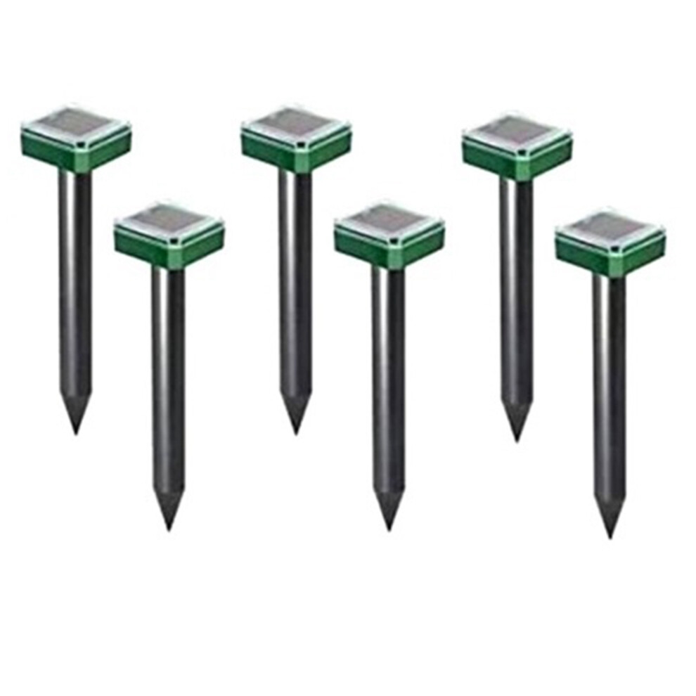 6 Pcs Solar Ultrasonic Electronic Snake Repeller For Garden Yard Farm 4851337086740