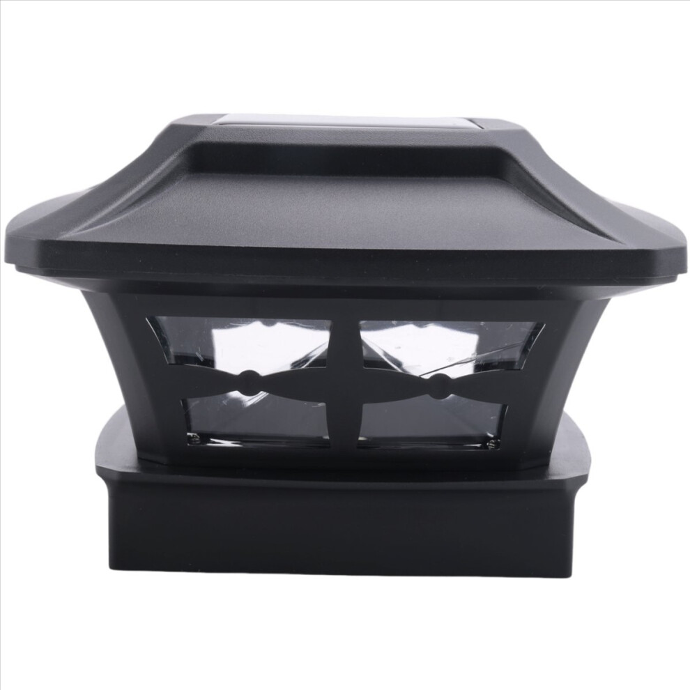 Solar Post Cap Lights For Wooden Posts Garden Decoration Black 4851337086474