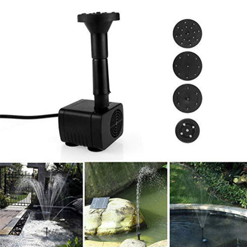 Solcellsdriven hydroponisk dränkbar pump med 7 munstycken vattenpumpfilter 2