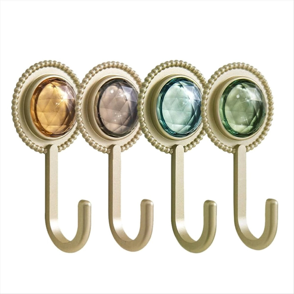 Heavy Duty Adhesive Hooks, 4Pcs Wall Mount Hangers Hanging Coat Hooks 4851337084135