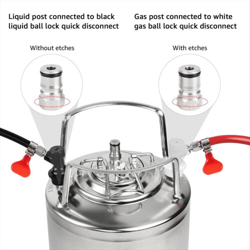 Set de deconectare rapidă pentru butoi Ball Lock, conectori pentru butoi Corny 1