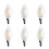 6X E12 4W Λάμπα LED με Νήμα Κεριού 10 x 3.5cm 1