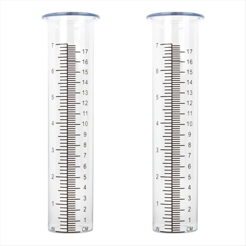2 tubi di ricambio per pluviometro in plastica