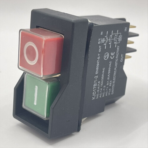KJD17 6-pins elektromagnetische drukknopschakelaars 15A AC250V 2