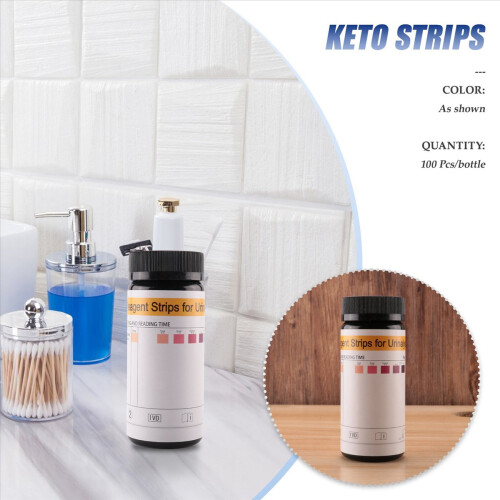 100Pcs/Bottle Ketone Strips Home Ketosis Urine Weight Lose Analysis 1