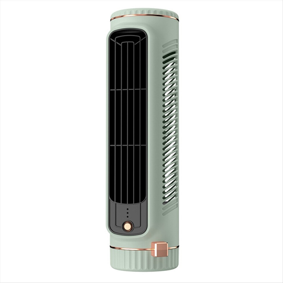 Bladeless Tower Fan Desktop Air Cooler, Silent Office Fan, Green 4851337091799