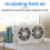 12V vodotěsný ventilátor, chladicí ventilátor do auta, bílý 2