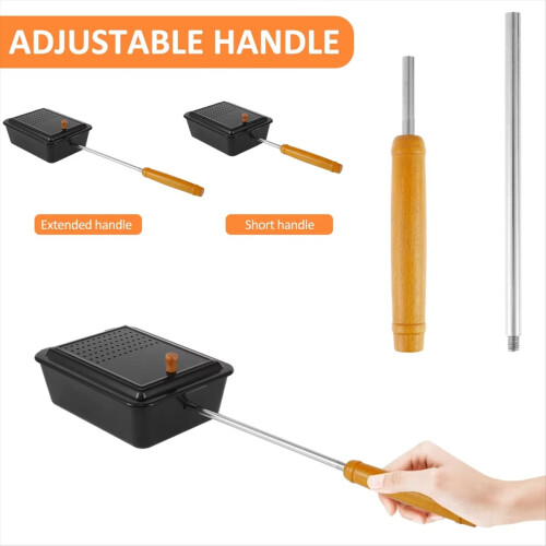 Nonstick Popcorn Popper with Removable Long Handle for Home Use 1