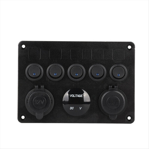 5-voudig 12V/24V inline-zekeringkast LED-schakelpaneel