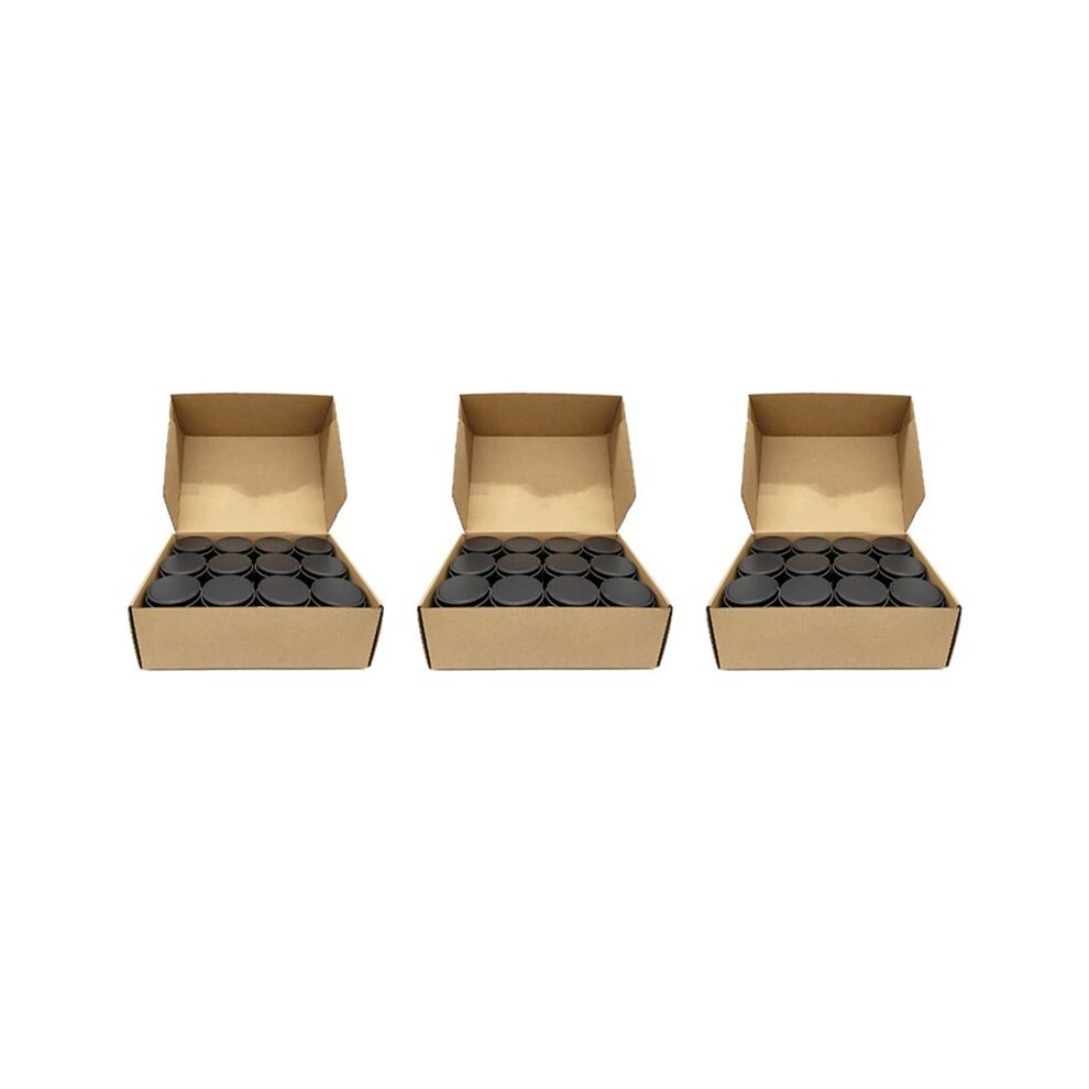 Candle Tins, 24 Piece, 4 Oz Metal Candle Containers For Making Black 4851337094103