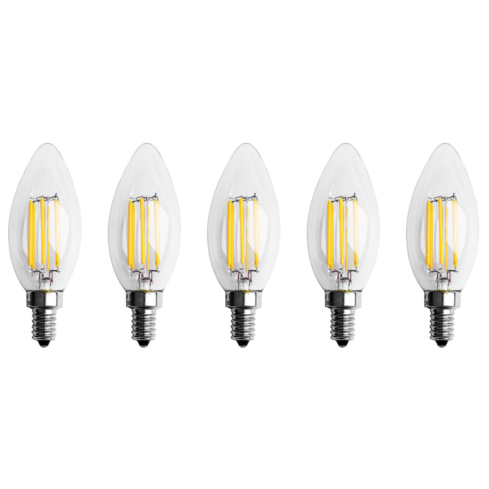 E12 6W Candle Flame Filament Led Bulb Lamp 10 X 3.5Cm Light 4851337093809