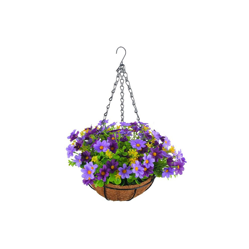Artificial Hanging Flowers In Basket For Lawn Decor Indoor- 4851337000968