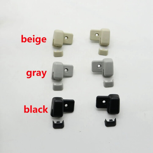 Car Roof Side Sunvisor Sun Visor Fixed Clip Buckle Hook Bracket Black 1