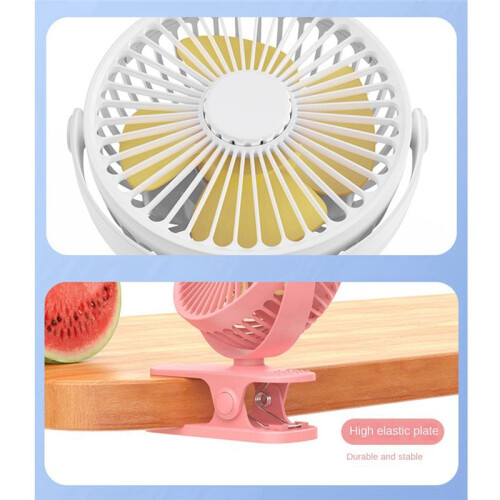 Summer Clip-on Fan Portable Automatic Oscillating Head Fan Black 2