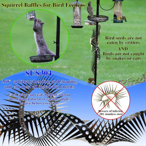 anti rat snake squirrel baffle blocks stab cover spikes 0.5m 1