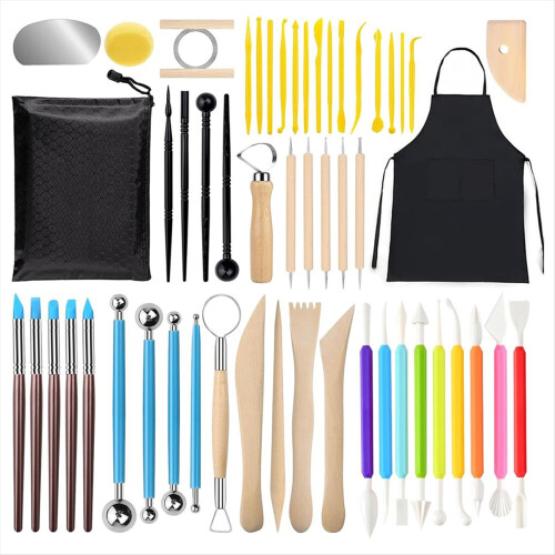53Piece Clay Tool Kit, Clay Sculpting Tools Pottery Tool Kit
