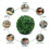 2 τεμάχια τεχνητό φυτό Topiary Ball Κήπου Σφαίρες Topiary Φυτό M 5