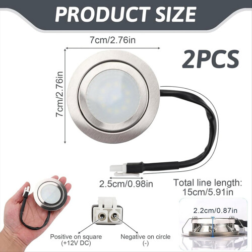 Φώτα Απορροφητήρα 12V DC 1.5W με Αρσενική Πρίζα EL 1