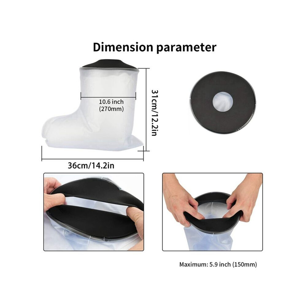 Waterproof Cast Cover Leg for Adult Ankle Shower Bath Watertight Foot