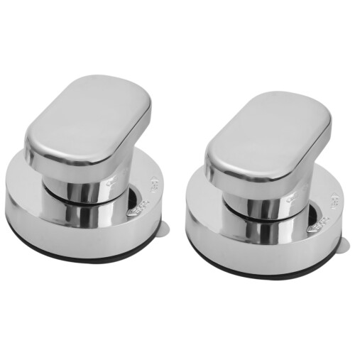 Suction Cup Handle Door 2 Pieces Fridge Glass Mobility Handle Silver 1