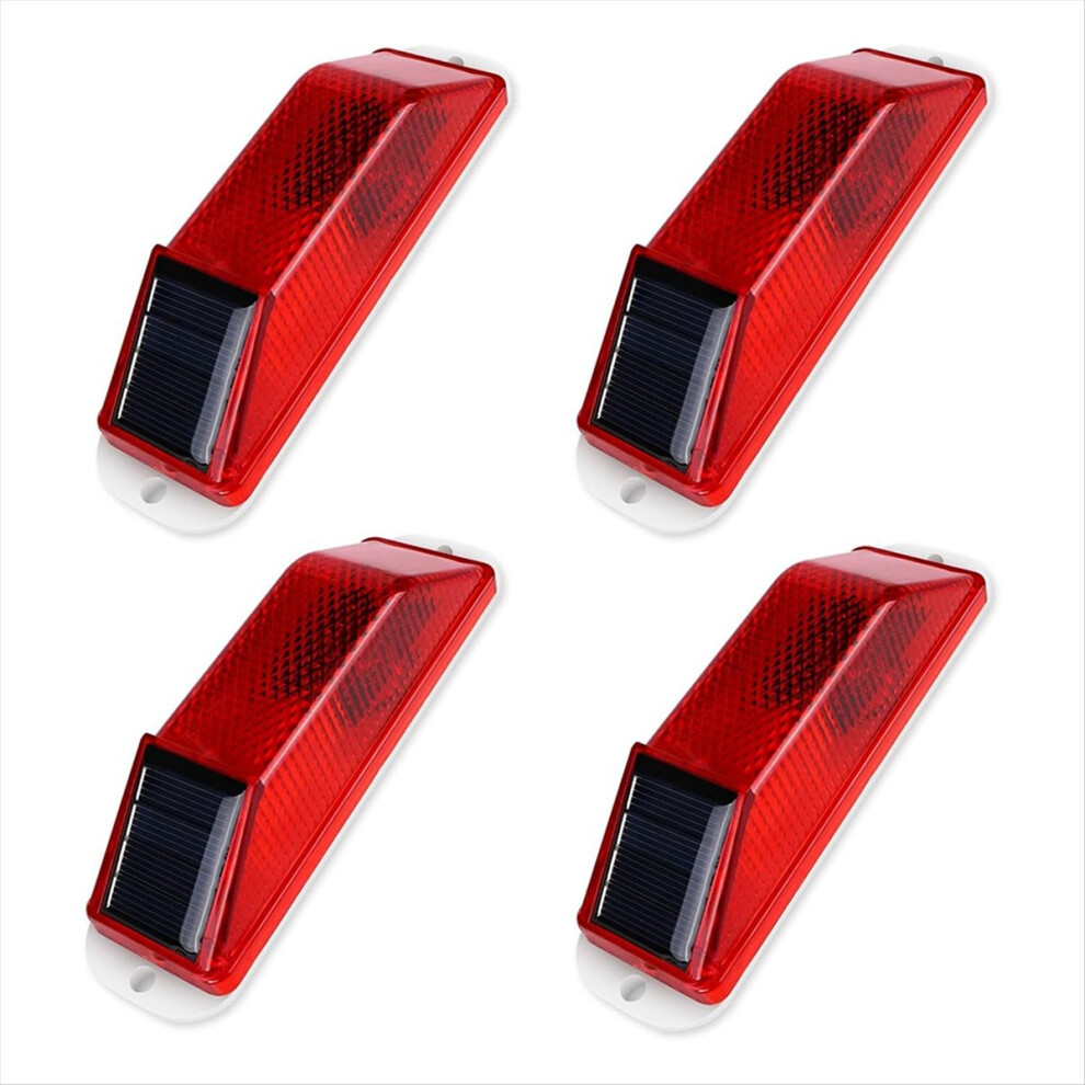 Solar Warning Lights, Bright Solar Strobe Lamp Magnetic Base, Red 4851337005758