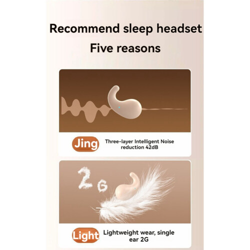 Mini Sleep Earphone Bluetooth 5.3 Wireless Earphones Black 1