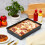 Forma de pizza retangular rígida estilo Detroit com 3 peças 5