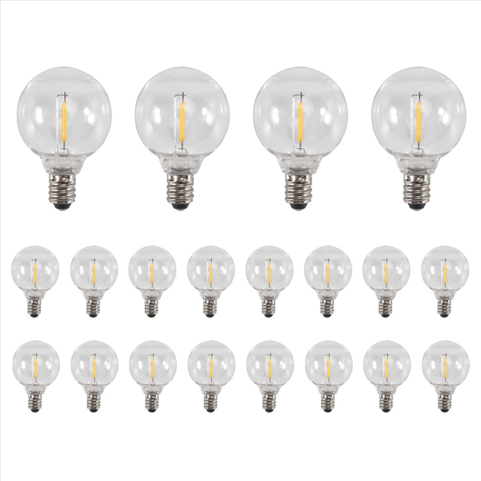 20Pcs G40 Led Bulbs E12 Screw Base For Solar String S Warm Light 4851337010127