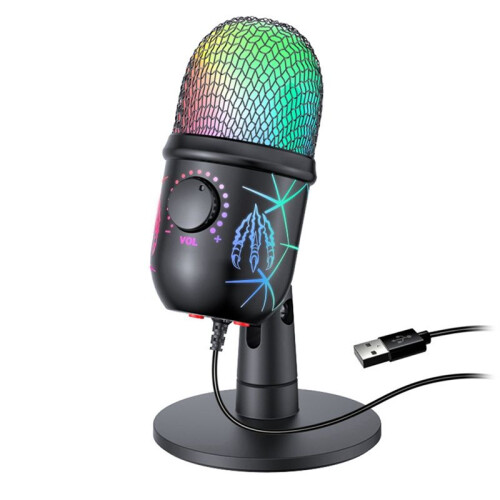 Condenser Microphone with Noise Cancellation USB Gaming Microphone