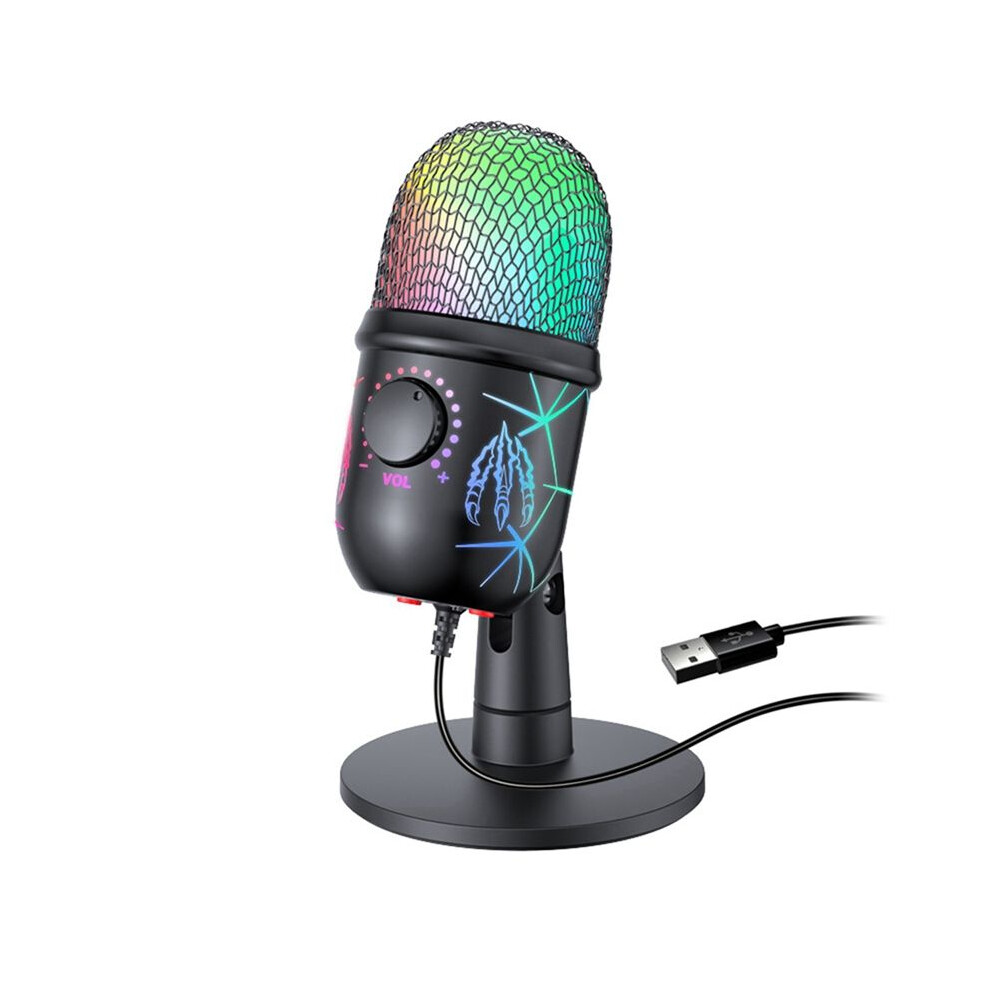Condenser Microphone with Noise Cancellation USB Gaming Microphone
