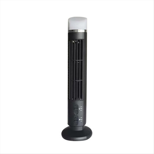 Luftkølerventilator, strømlinet tårnventilator med LED, USB-grænseflade sort