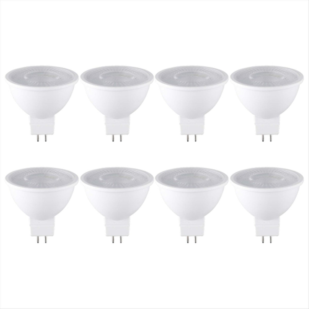 8Pcs 7W Mr16 Led Bulb Gu5.3 Base 6000K 520Lm White/Light 4851337014835
